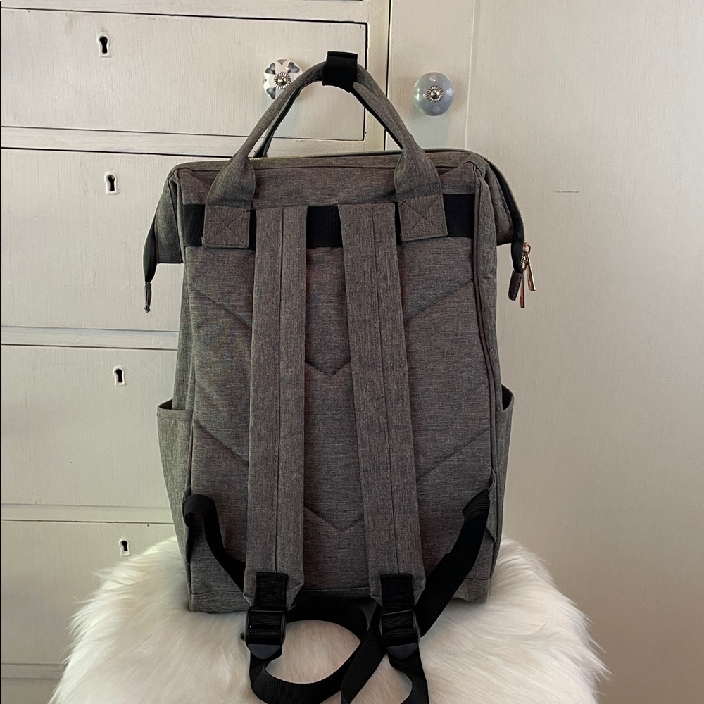 Backpack diaper bag carry all bag Gray - Picture 4 of 6